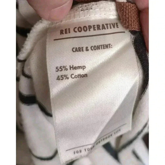 REI White and Black Striped Short Sleeve Tee - Picture 4 of 4